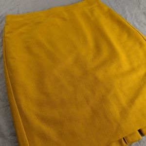 J Crew Yellow Pencil Skirt